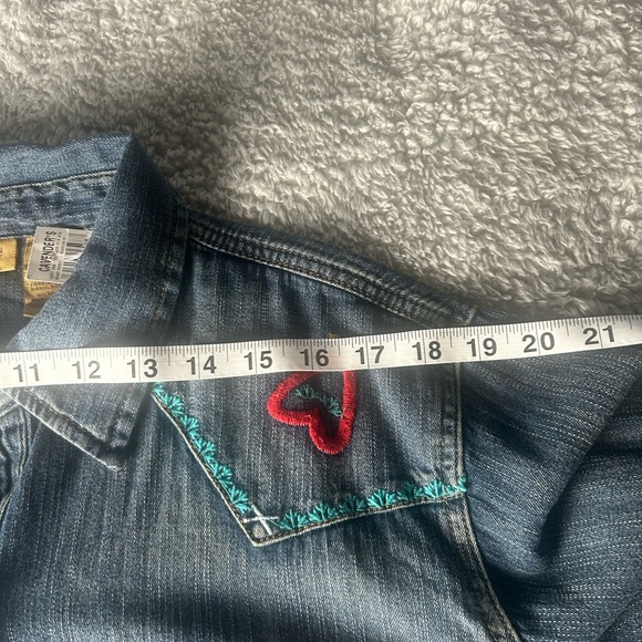 NWT Wrangler Retro Long Sleeve Embroidered Denim Blouse Women’s, Size XXL - Picture 7 of 12